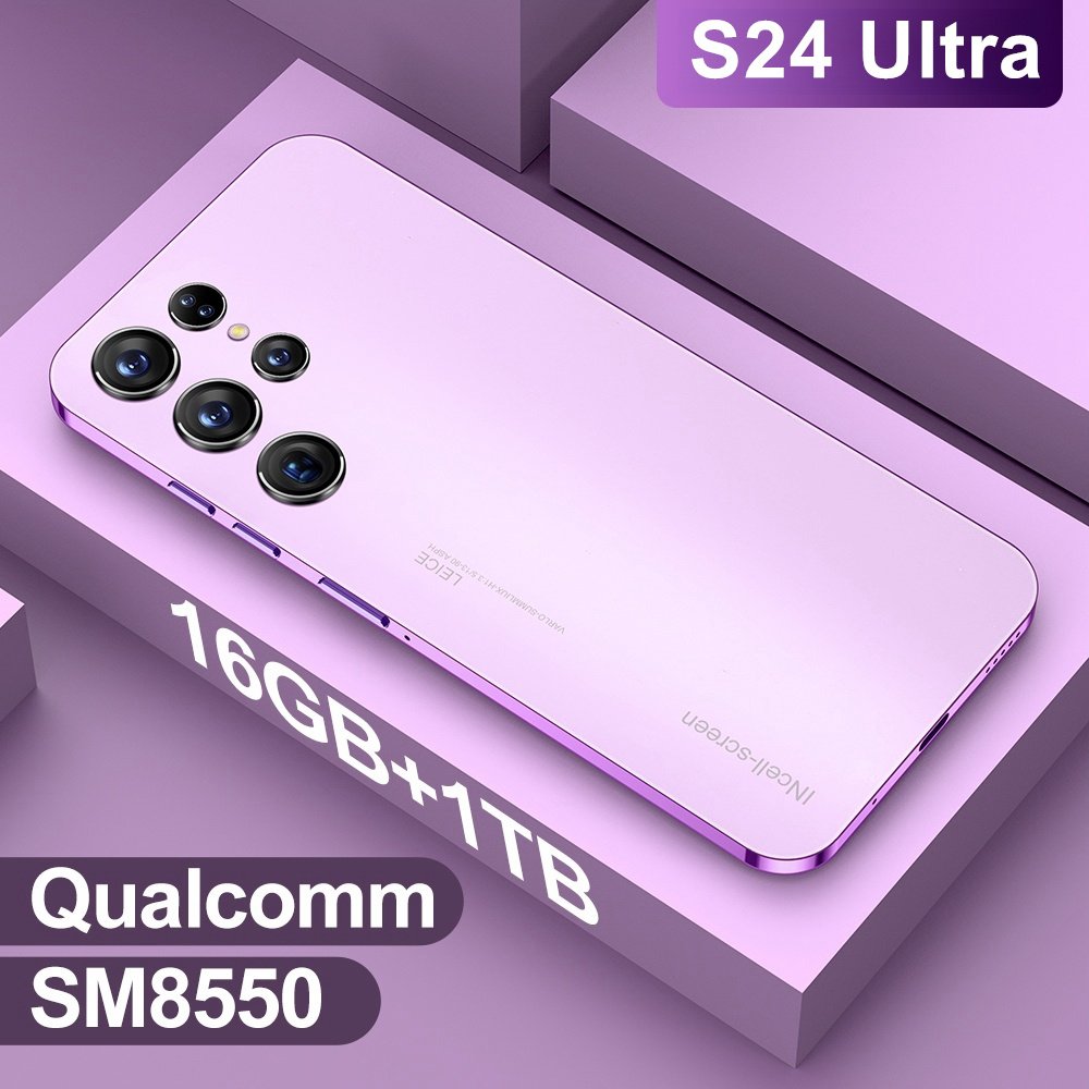 Mobile Phones S24 Ultra 6.8 HD Screen Smart Phone Original 16G+1T 5G Dual Sim Celulares Android Unlocked 72MP 6800mAh S23 Ultra